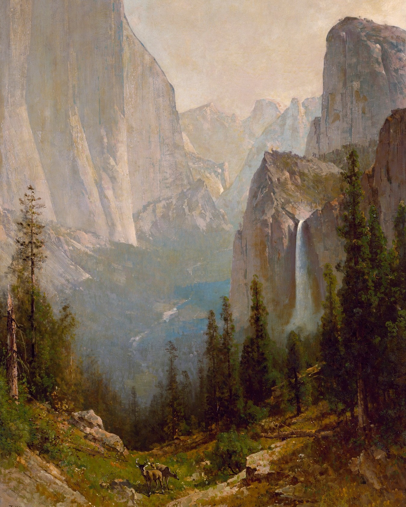 Thomas Hill, Early Morning, Yosemite Valley Het internationale landschap Rijksmuseum Twenthe, Enschede